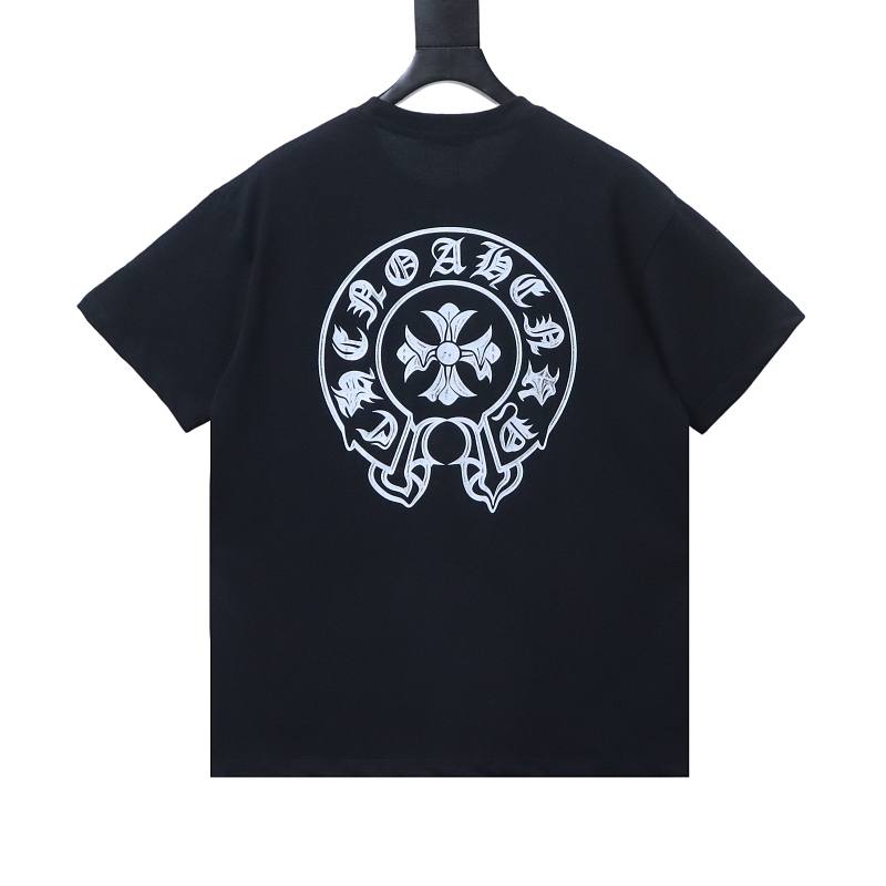 EM Sneakers Chrome Hearts SS26 Horseshoe Logo Back-Print T-Shirt Black