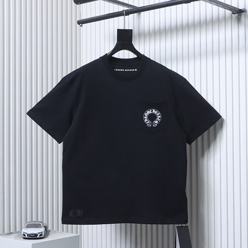 EM Sneakers Chrome Hearts USA Banner Back Logo Pocket Tshirt Black