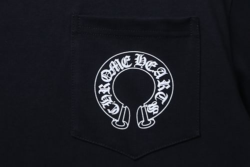 EM Sneakers Chrome Hearts USA Banner Back Logo Pocket Tshirt Black