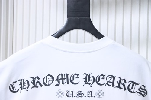 EM Sneakers Chrome Hearts USA Banner Back Logo Pocket Tshirt White