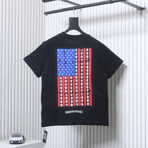 EM Sneakers Chrome Hearts USA Flag Short-Sleeve T-shirt Black