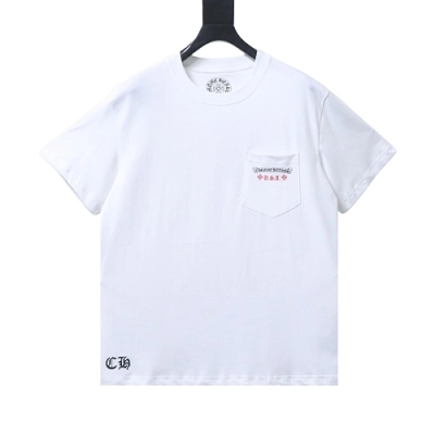 EM Sneakers Chrome Hearts USA Flag Short-Sleeve T-shirt White 01