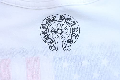 EM Sneakers Chrome Hearts USA Flag Short-Sleeve T-shirt White