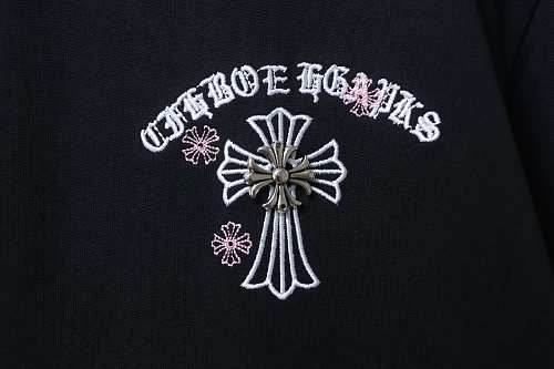 EM Sneakers Chrome Hearts x Kyosuke Himuro Collaboration Embroidered T-Shirt Black