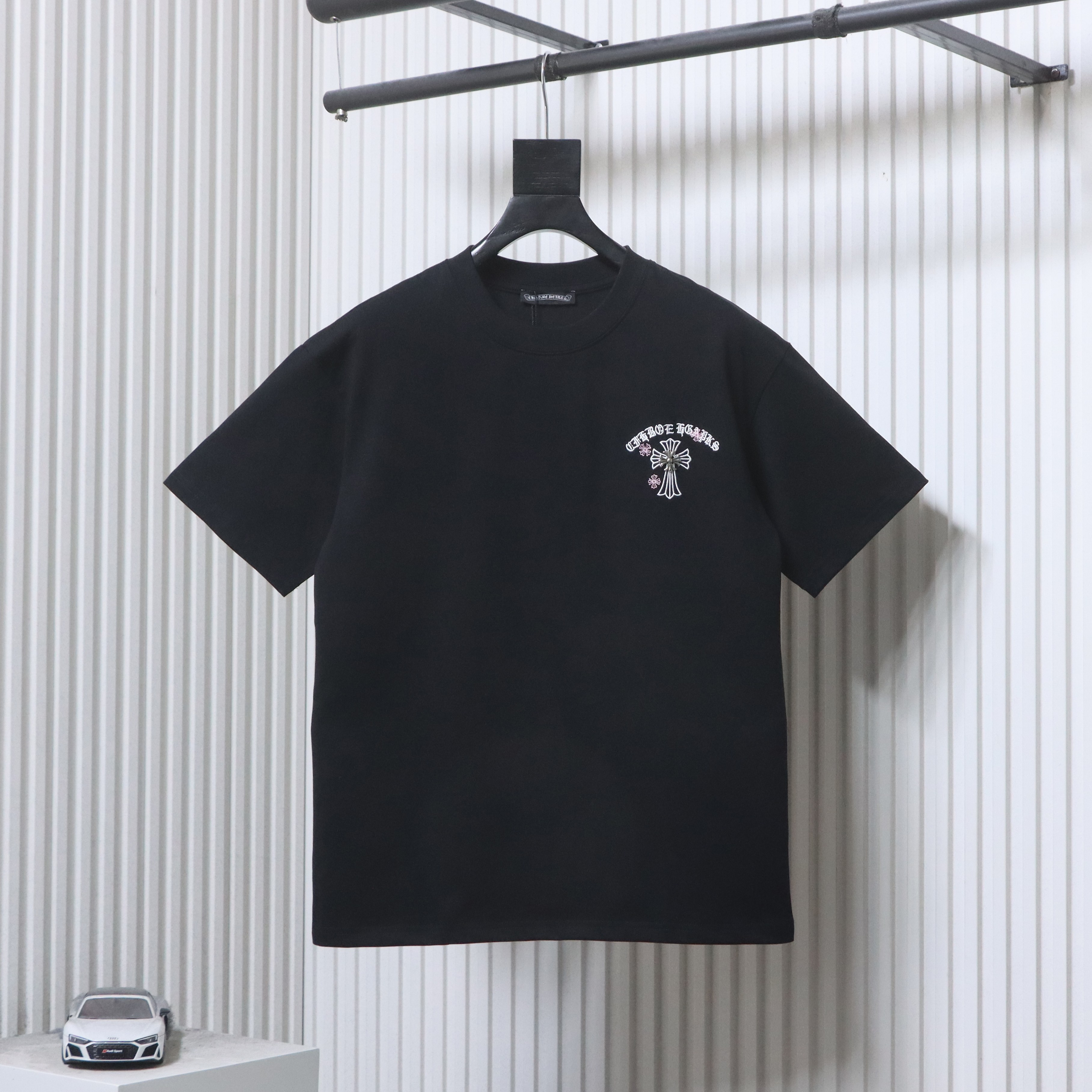 EM Sneakers Chrome Hearts x Kyosuke Himuro Collaboration Embroidered T-Shirt Black