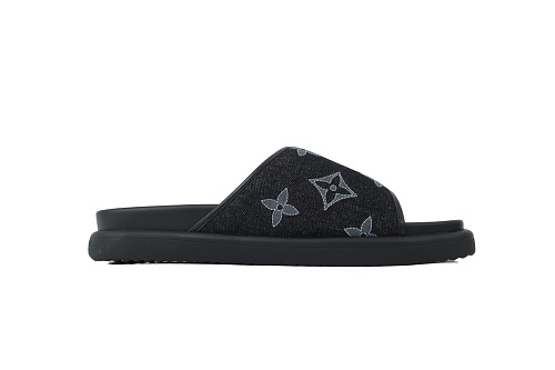 EM Sneakers Louis Vuitton Miami Mule Denim Noir