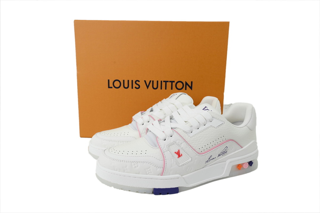 EM Sneakers Louis Vuitton Trainer Sneaker(NFC Chip Edition)Pink