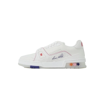 EM Sneakers Louis Vuitton Trainer Sneaker(NFC Chip Edition)Pink 01