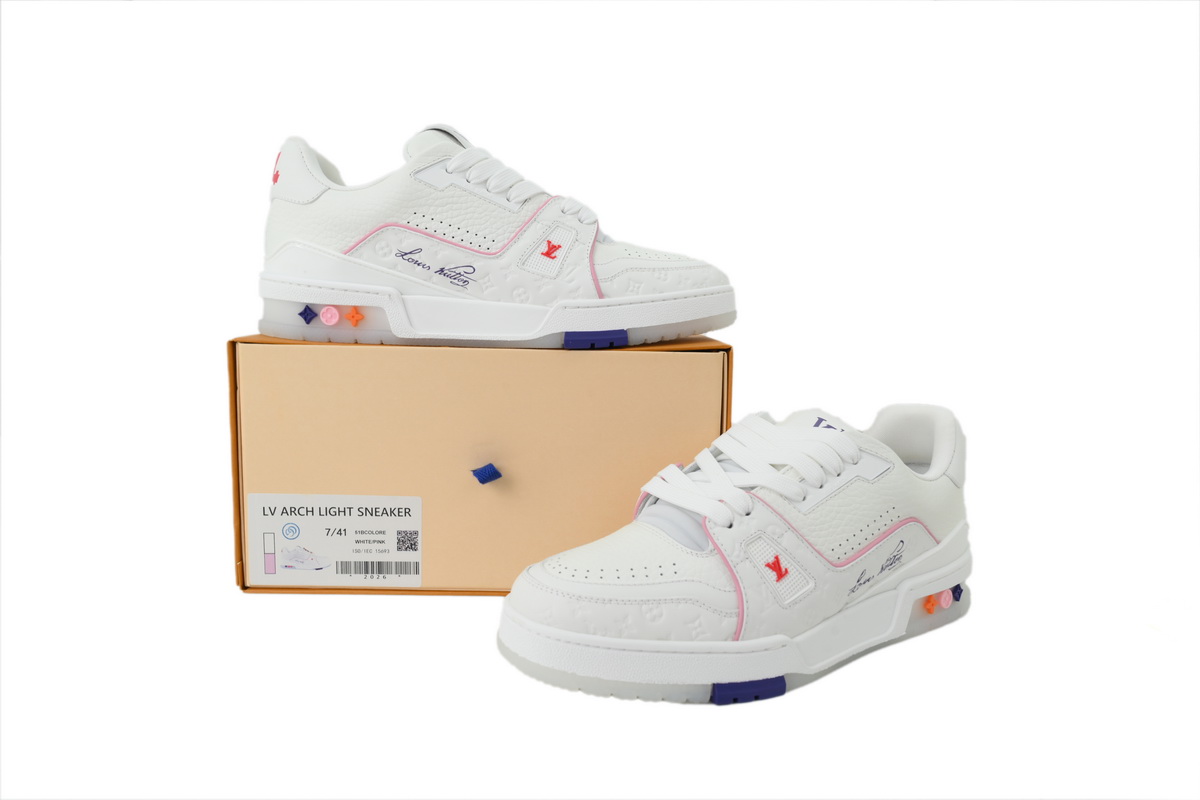 EM Sneakers Louis Vuitton Trainer Sneaker(NFC Chip Edition)Pink
