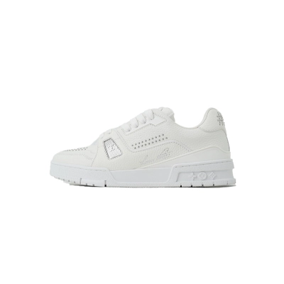 EM Sneakers Louis Vuitton Trainer Sneaker(NFC Chip Edition)White Rivets 01