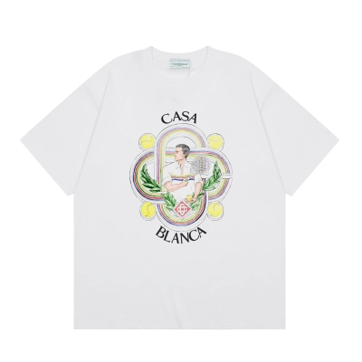 EM Sneakers Casablanca Printed T-Shirt Le Joueur White /Black 02