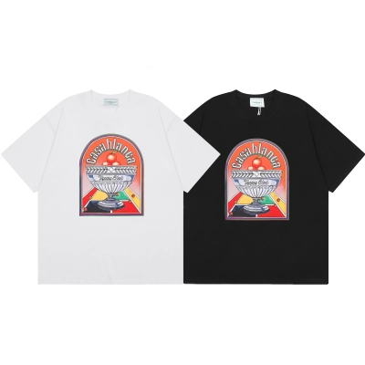 EM Sneakers Casablanca Printed T-Shirt Terrain D'Orange White /Black 01