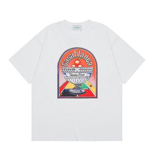 EM Sneakers Casablanca Printed T-Shirt Terrain D'Orange White /Black