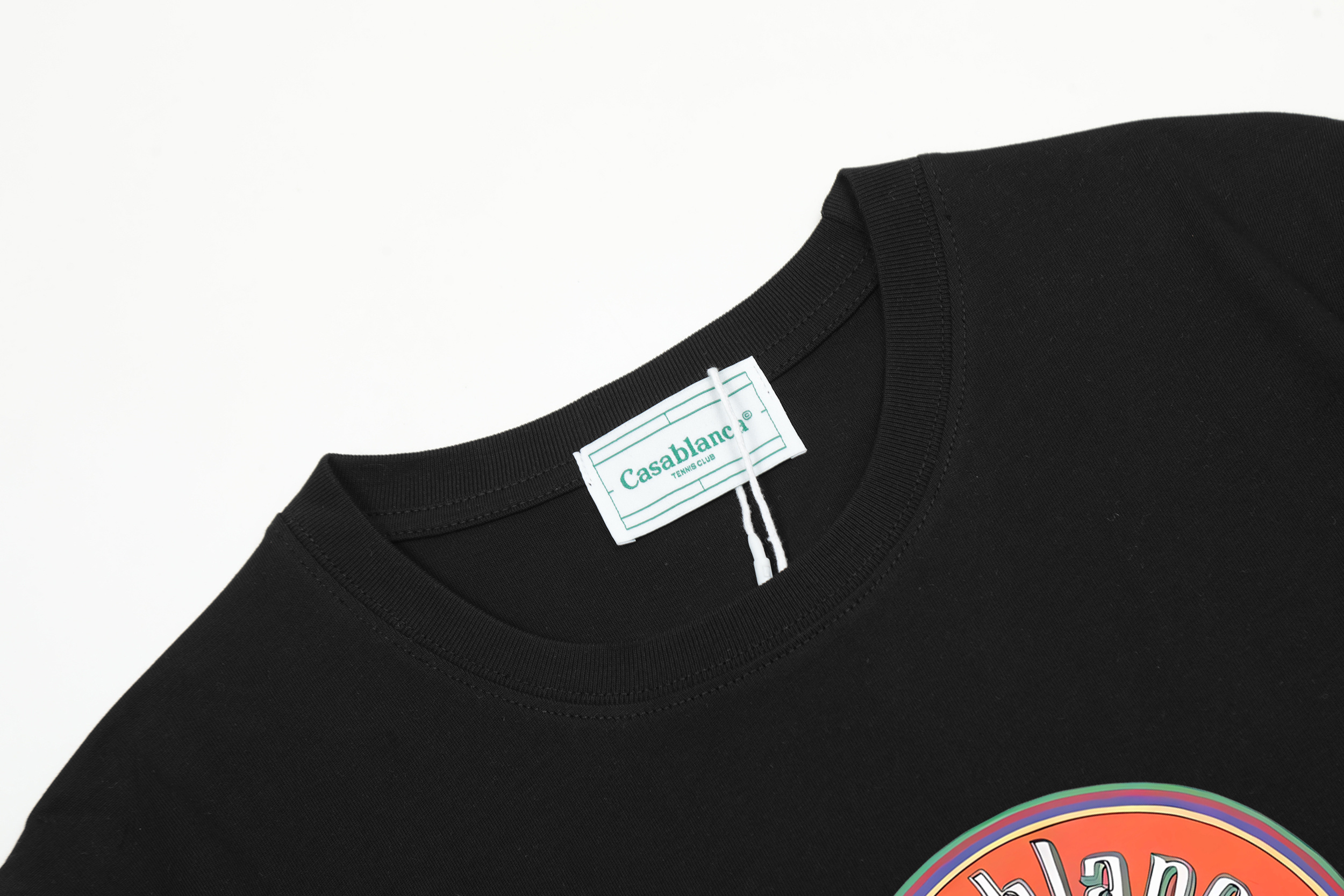 EM Sneakers Casablanca Printed T-Shirt Terrain D'Orange White /Black