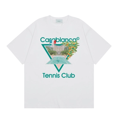 EM Sneakers Casablanca Tennis Club Icon Short Sleeve T‑Shirt White /Black 02