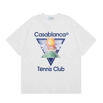 EM Sneakers Casablanca Tennis Club Sun Printed T-Shirt White /Black  02