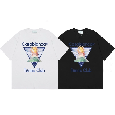 EM Sneakers Casablanca Tennis Club Sun Printed T-Shirt White /Black  01