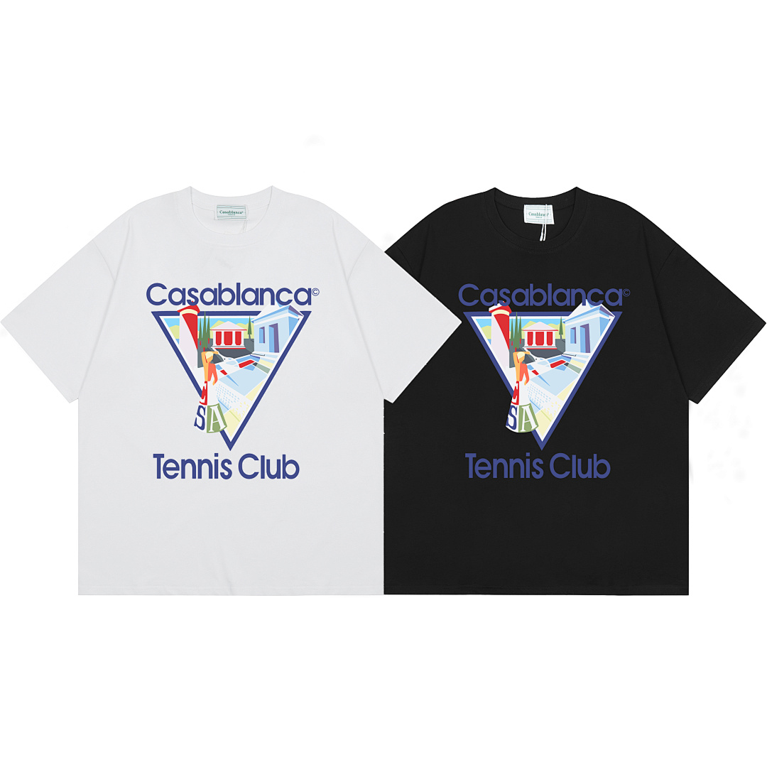 EM Sneakers Casablanca Tennis Club T-Shirt White /Black 