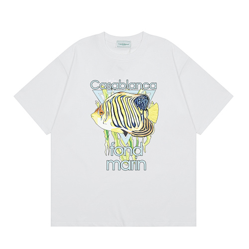 EM Sneakers Casablanca Tropical Fish Print T-Shirt White /Black