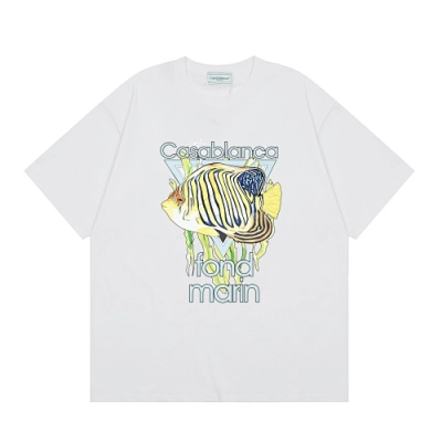EM Sneakers Casablanca Tropical Fish Print T-Shirt White /Black 02