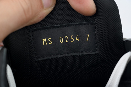 EM Sneakers Louis Vuitton Trainer(NFC Chip Edition)Black Embossed Monogram