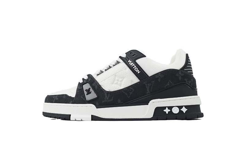 EM Sneakers Louis Vuitton Trainer(NFC Chip Edition)Black Jean