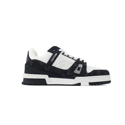EM Sneakers Louis Vuitton Trainer(NFC Chip Edition)Black Jean 02