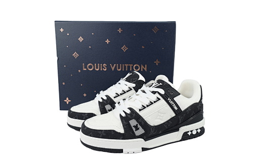 EM Sneakers Louis Vuitton Trainer(NFC Chip Edition)Black Jean