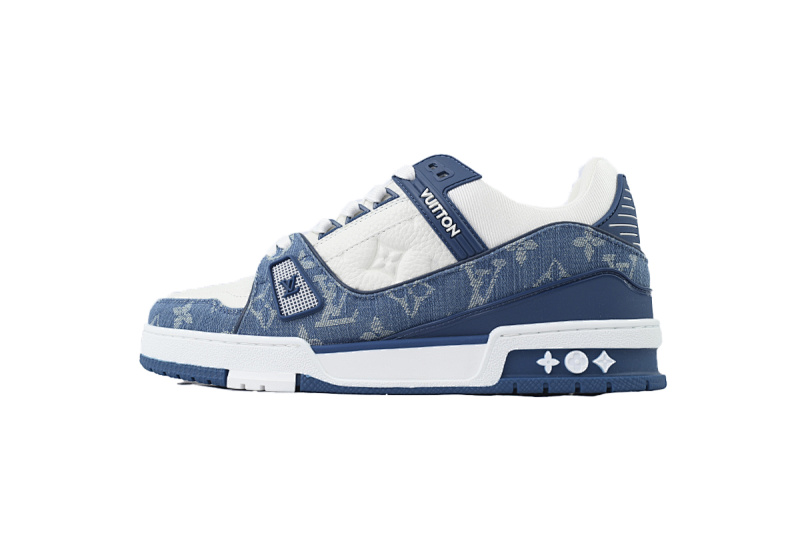 EM Sneakers Louis Vuitton Trainer(NFC Chip Edition)Blue Jean