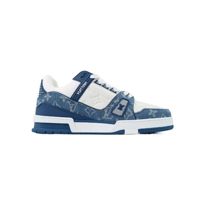 EM Sneakers Louis Vuitton Trainer(NFC Chip Edition)Blue Jean 02