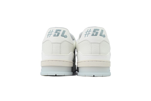 EM Sneakers Louis Vuitton Trainer(NFC Chip Edition)Cream White Grey Signature