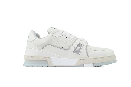 EM Sneakers Louis Vuitton Trainer(NFC Chip Edition)Cream White Grey Signature