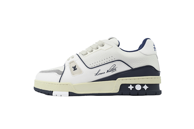 EM Sneakers Louis Vuitton Trainer(NFC Chip Edition)Low #54 Signature White Marine