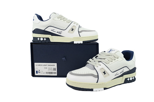 EM Sneakers Louis Vuitton Trainer(NFC Chip Edition)Low #54 Signature White Marine