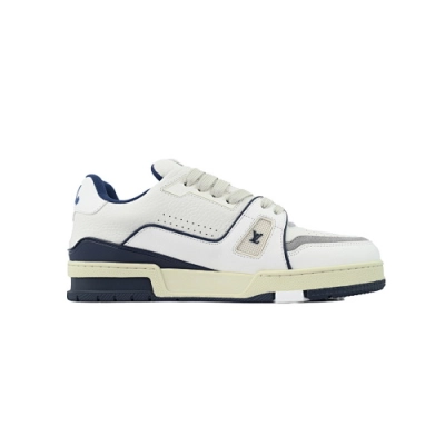 EM Sneakers Louis Vuitton Trainer(NFC Chip Edition)Low #54 Signature White Marine 02