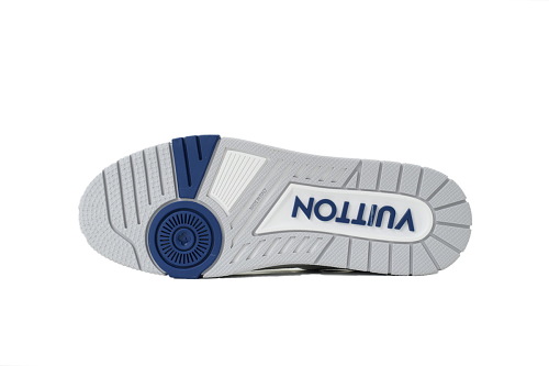 EM Sneakers Louis Vuitton Trainer Sneaker(NFC Chip Edition)White Blue