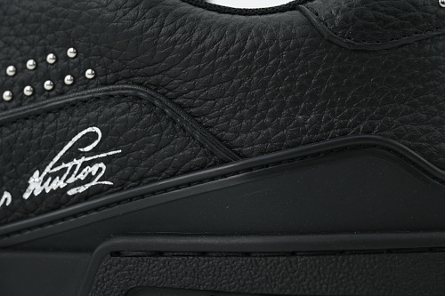 EM Sneakers Louis Vuitton Trainer Sneaker(NFC Chip Edition)Black Calf Leather