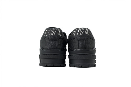 EM Sneakers Louis Vuitton Trainer Sneaker(NFC Chip Edition)Black Calf Leather