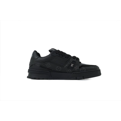 EM Sneakers Louis Vuitton Trainer Sneaker(NFC Chip Edition)Black Monogram 02