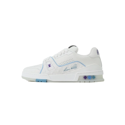 EM Sneakers Louis Vuitton Trainer(NFC Chip Edition)Blue 01