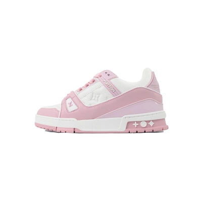 EM Sneakers Louis Vuitton Trainer(NFC Chip Edition)Pink 01