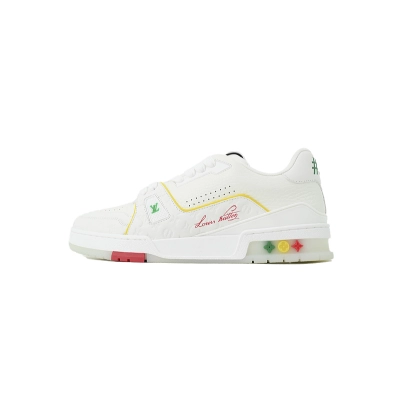 EM Sneakers Louis Vuitton Trainer Sneaker(NFC Chip Edition)Yellow 01