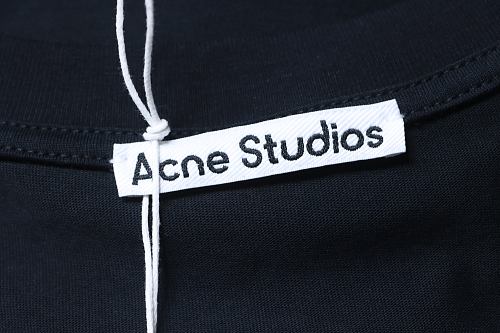 EM Sneakers Acne Studios Circle Logo Print T-Shirt Black