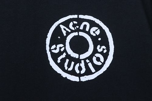 EM Sneakers Acne Studios Circle Logo Print T-Shirt Black