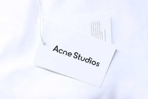 EM Sneakers Acne Studios Circle Logo Print T-Shirt White