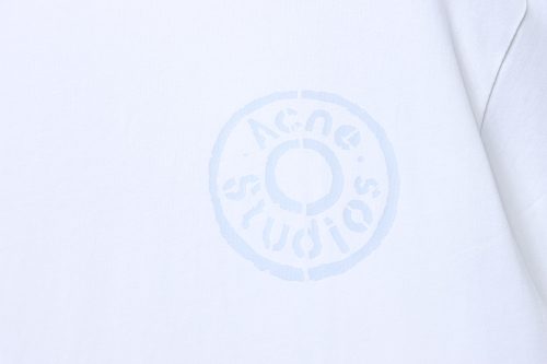 EM Sneakers Acne Studios Circle Logo Print T-Shirt White