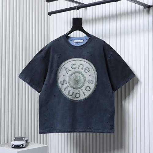 EM Sneakers Acne Studios Distressed Sandblasted Navy Blue T-Shirt
