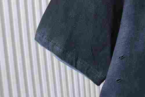 EM Sneakers Acne Studios Distressed Sandblasted Navy Blue T-Shirt