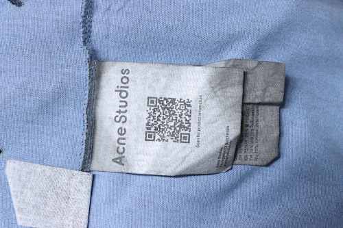 EM Sneakers Acne Studios Distressed Sandblasted Navy Blue T-Shirt