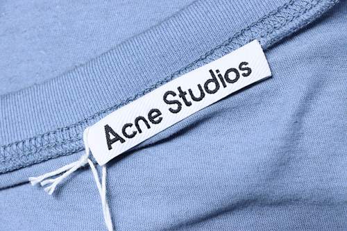 EM Sneakers Acne Studios Distressed Sandblasted Navy Blue T-Shirt